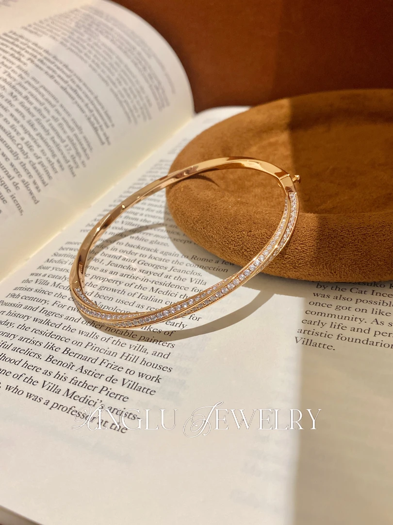 925银合成锆石手镯 认准星璐•【莫比乌斯手镯】简约气质爆闪手镯