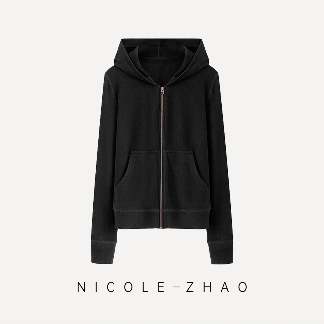 3NWK502【贵姐NICOLE】高尔夫系列双面磨毛宽松款小众纯色外套