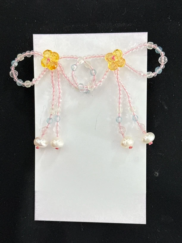 琥珀蜜蜡桂花耳坠