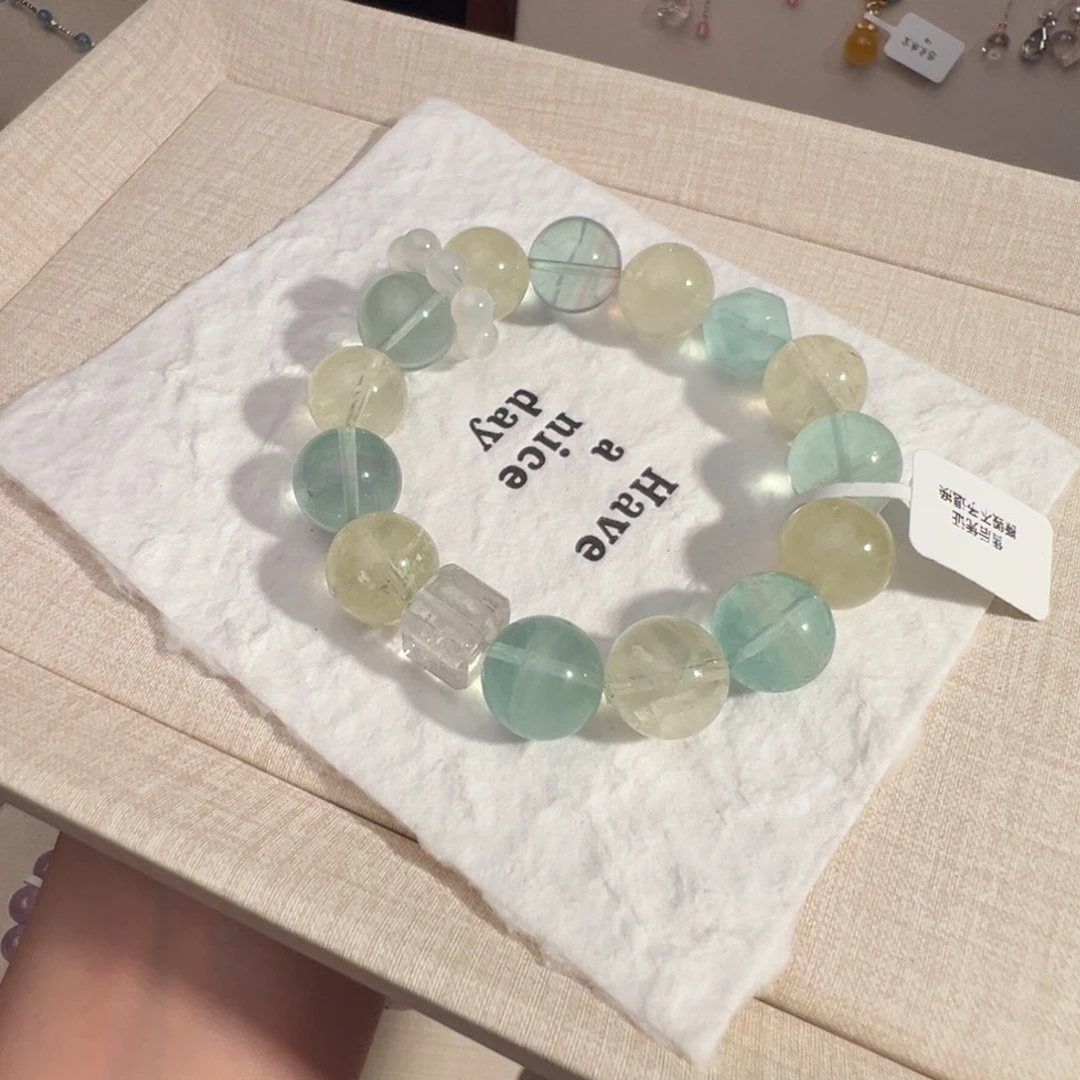 未镶嵌手链水晶绿萤石黄水晶