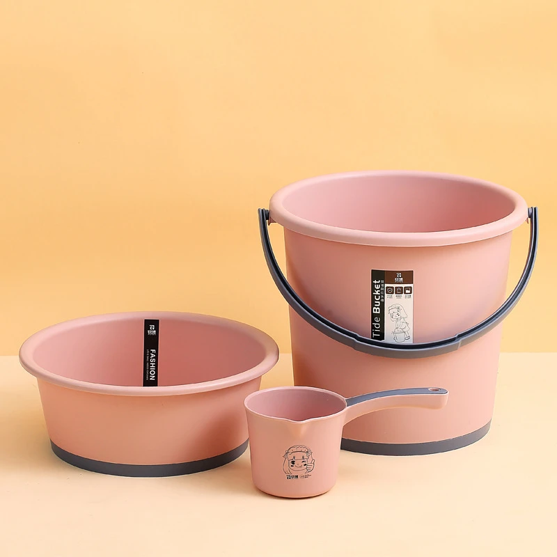 2024加固压圈家用圆桶水桶塑料盆桶储水脸盆学生洗漱衣桶宿舍2025