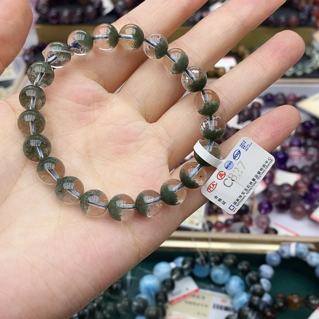 水晶手链未镶嵌C827 绿幽灵 9m+