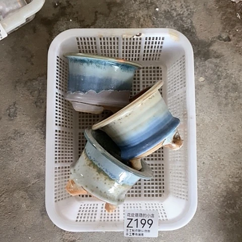 紫砂花盆199微瑕品口径7单8左右