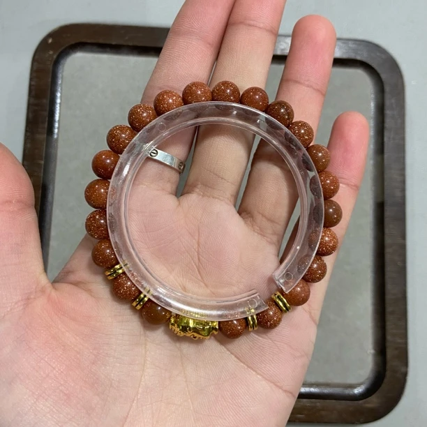 C744 金沙石卡0.8配饰款单圈手串