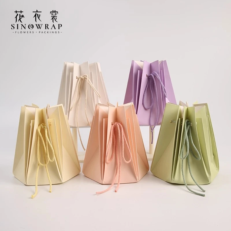 【花园时光】 情人节手打玫瑰花束抱抱袋 抽拉盒鲜花包装盒花盒资材