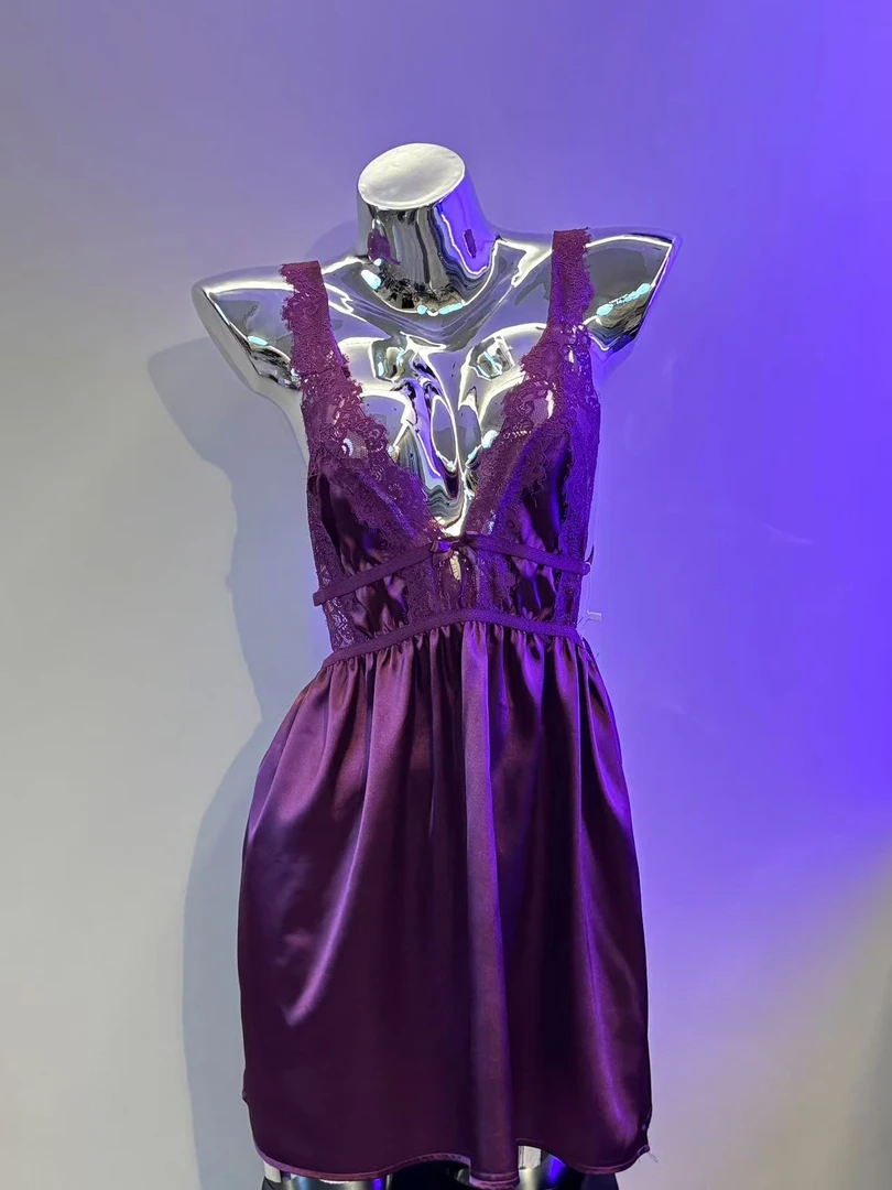 Lustiana睡衣女款爆款2025新款纯欲蕾丝性感吊带轻奢睡裙4138