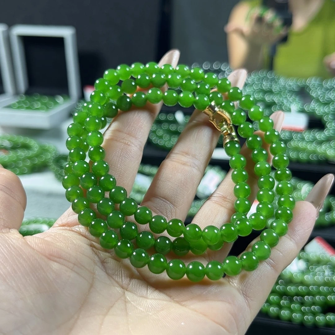 手链未镶嵌和田玉（碧玉）6