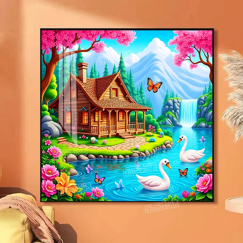 【乐乐甄选钻石画】满钻【理想生活】可爱节日手工DIY装饰画