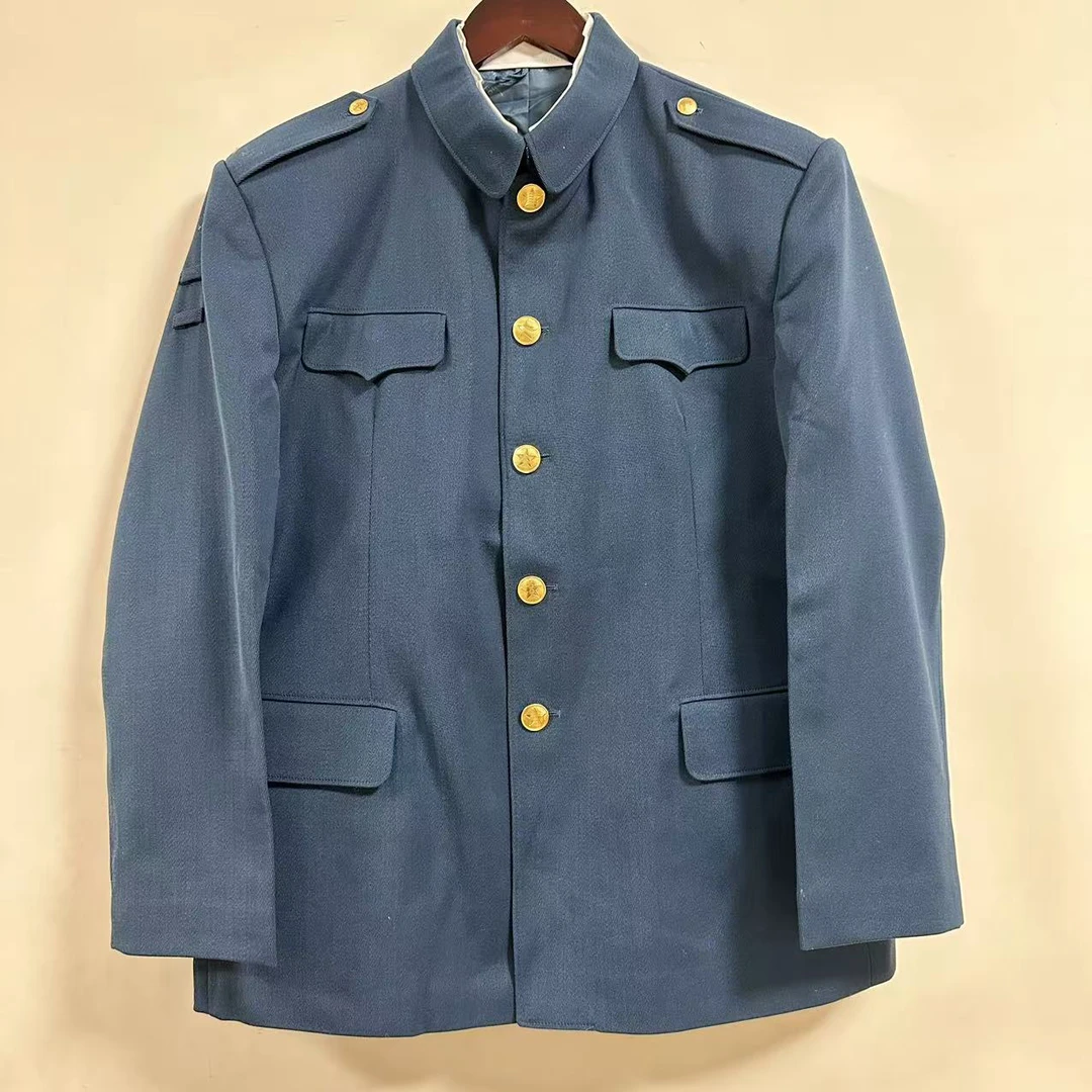 正宗库存老货男士休闲商务空冬季马裤尼毛料干款老式中山装套装