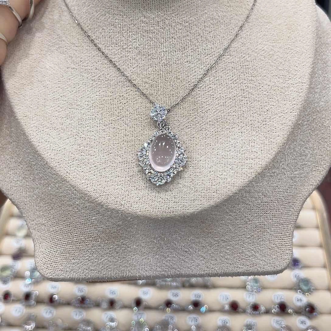 沫***希颈饰银S925镶嵌水晶