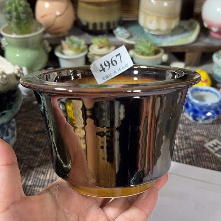 口10 手工花盆满30包邮