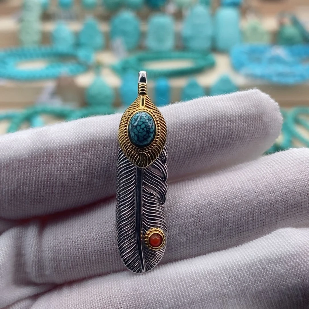 绿松石珠宝奇石银S925镶嵌