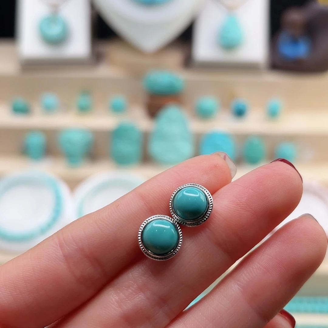 绿松石配饰银S925镶嵌