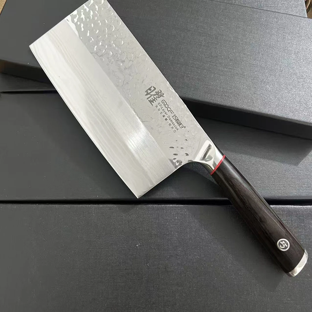 家用厨房刀具切片刀大马士革钢