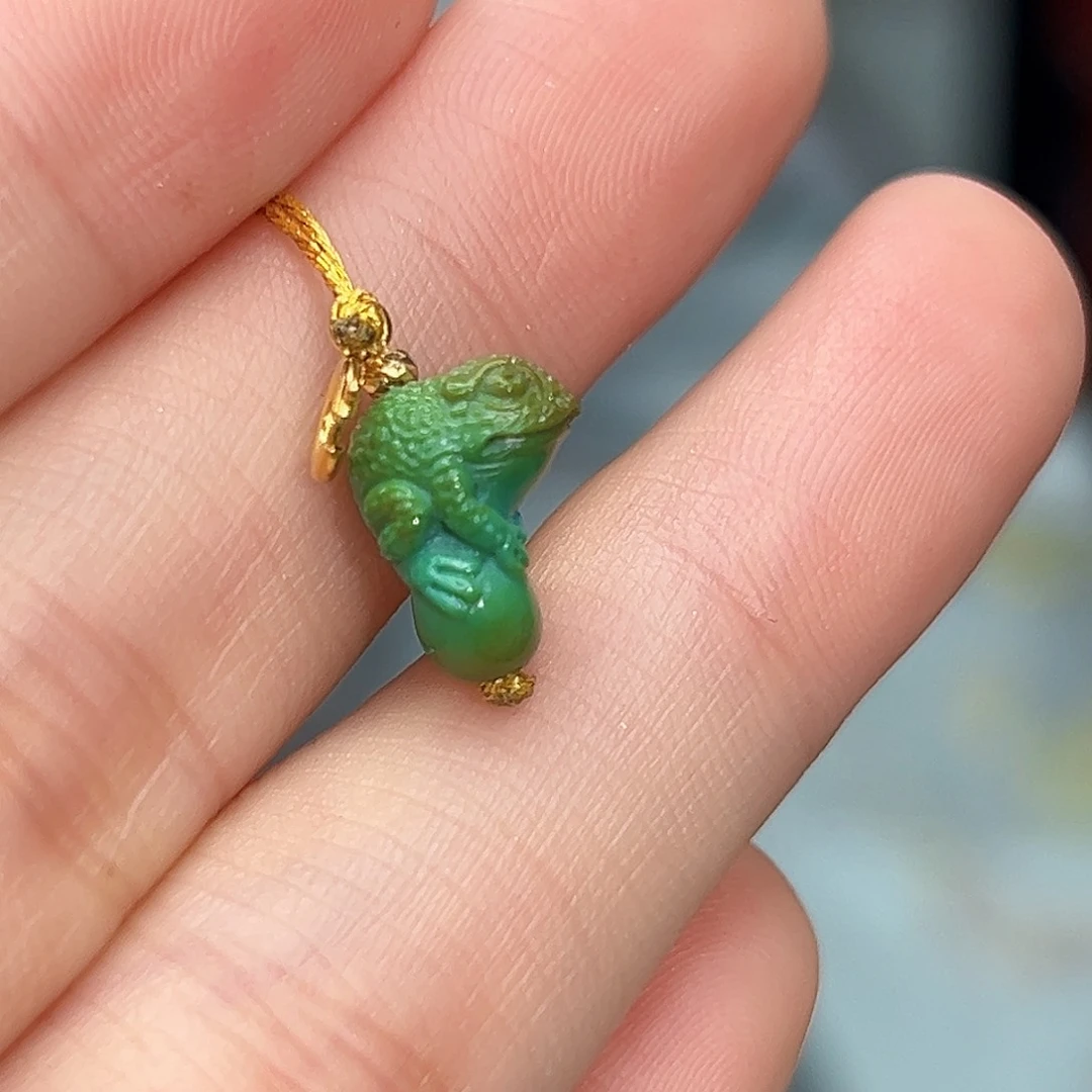 绿松石珠宝奇石18K金镶嵌