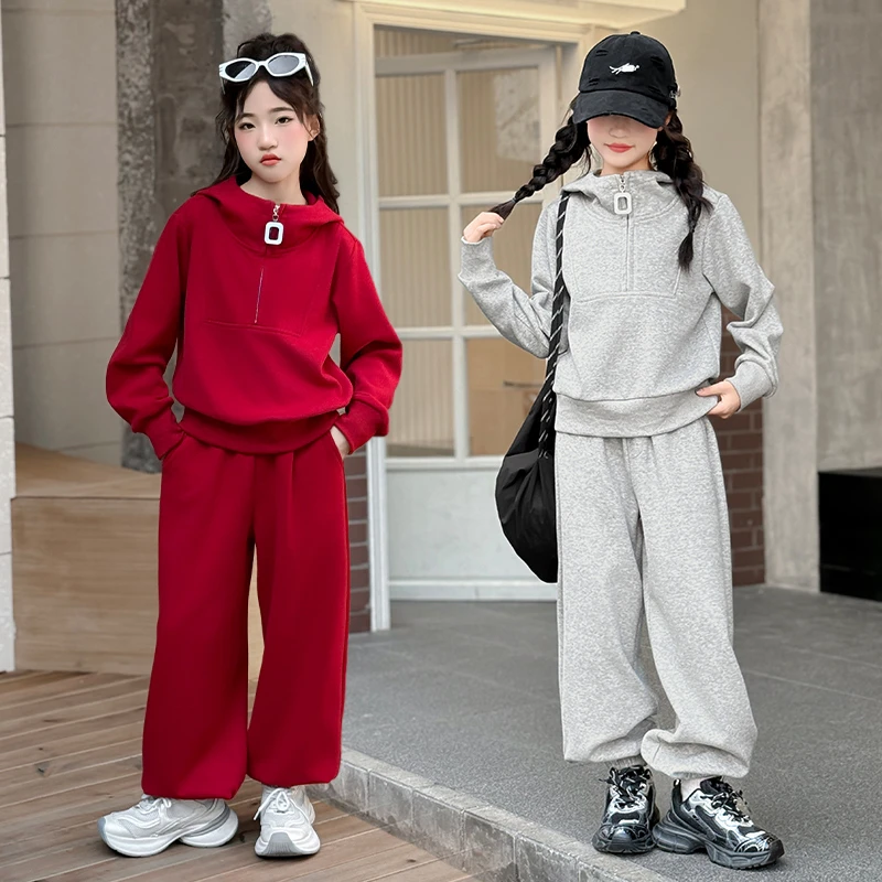 女童套装秋装中大童时尚女孩2025新款洋气春秋季儿童时髦两件套潮