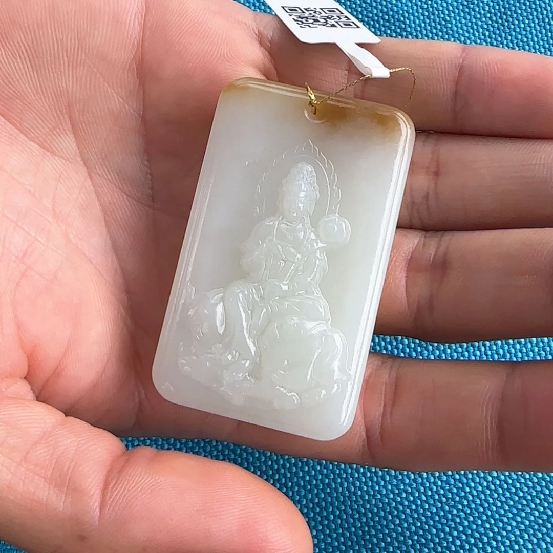 【闪购商品】未镶嵌和田玉挂件鸿运当头普贤吊坠