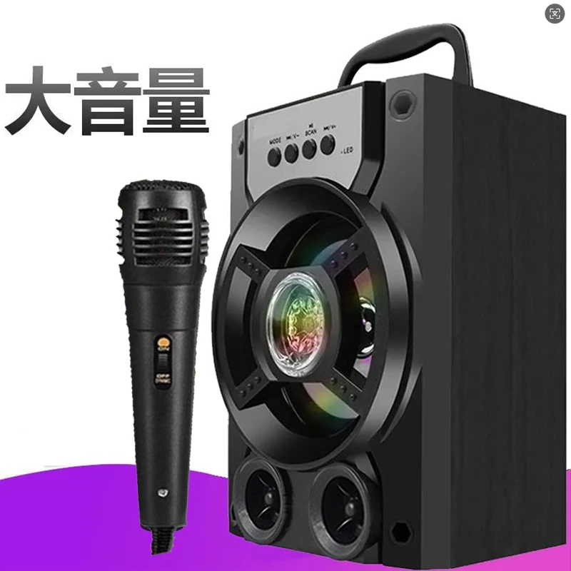 无线蓝牙音箱重低音炮音响摆摊手提广场舞大音量低音炮唱歌带话筒