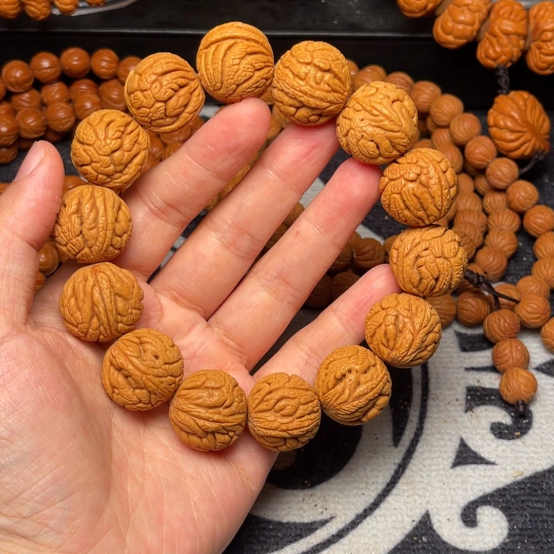 桃核手串龙纹桃核