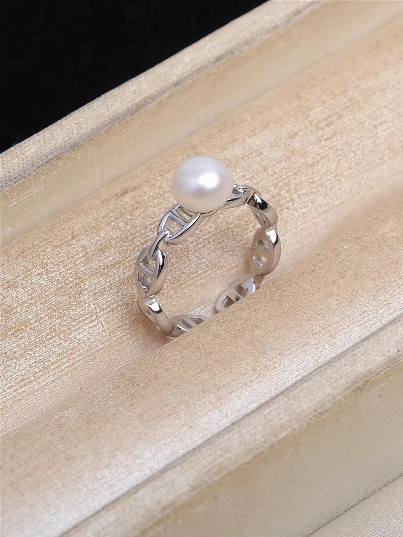 猪鼻子款戒指-银色