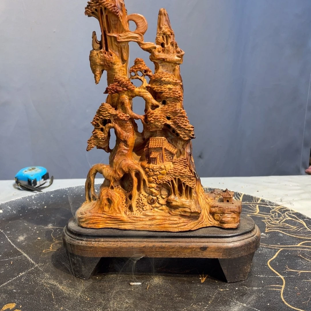 柏木（崖柏）崖柏精工意境山水