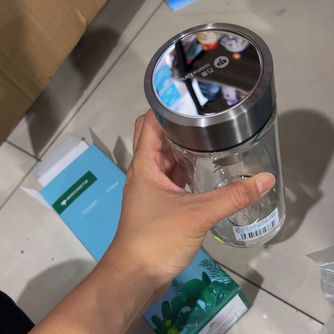 万象u304j单层烫手玻璃杯570玻璃杯➕杯套