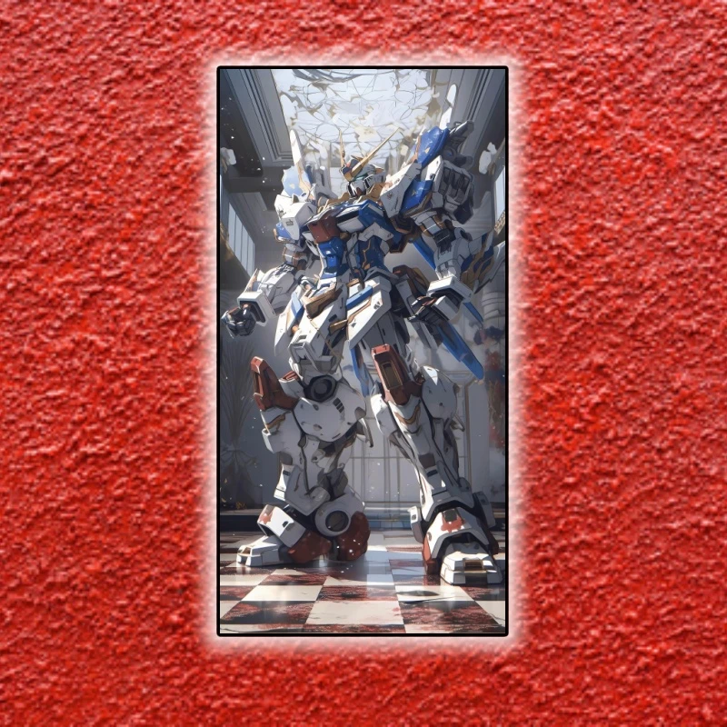 高达巨型装饰画墙贴卧室宿舍背景墙贴动漫高清墙面PVC40*80