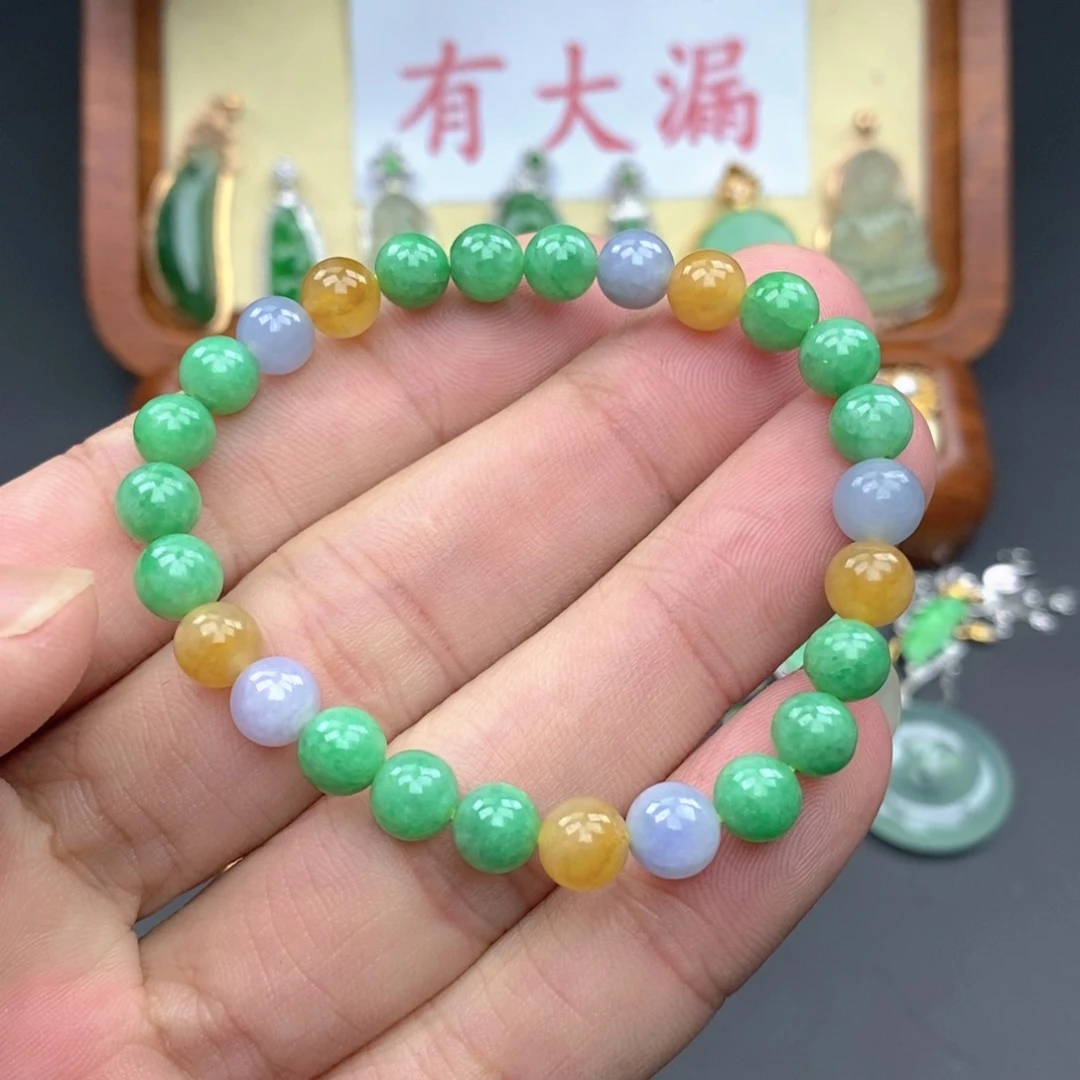 翡翠未镶嵌颈饰珠子