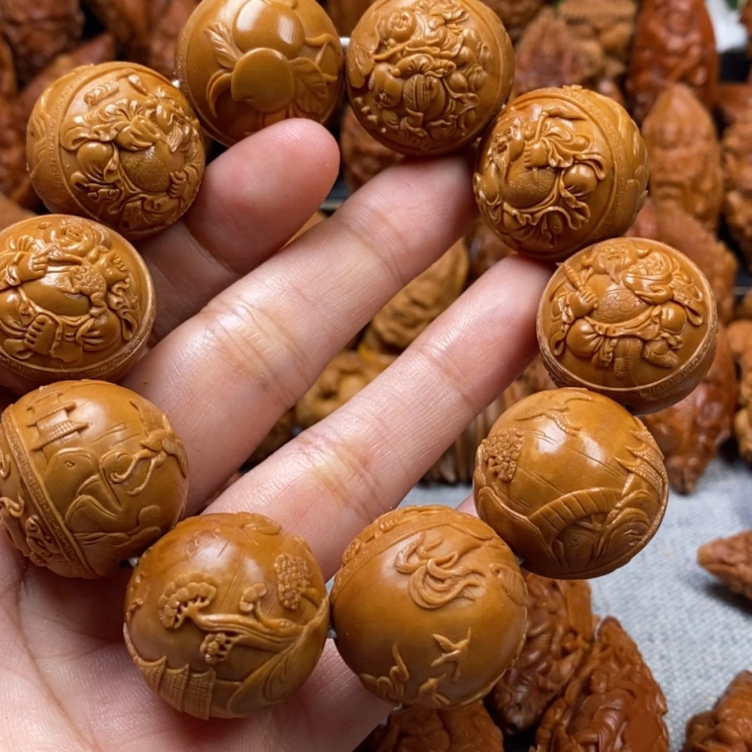 方***向手串/手链橄榄核核雕手串