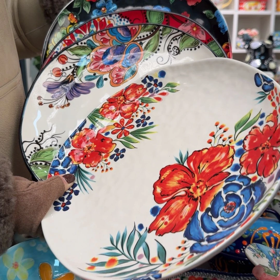 瓷11英寸大盘4只看图