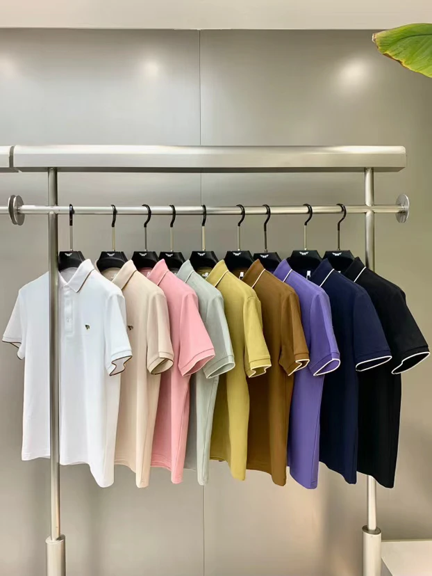 Polo衫上衣标准商务休闲短袖夏季半袖男士简约打底polo