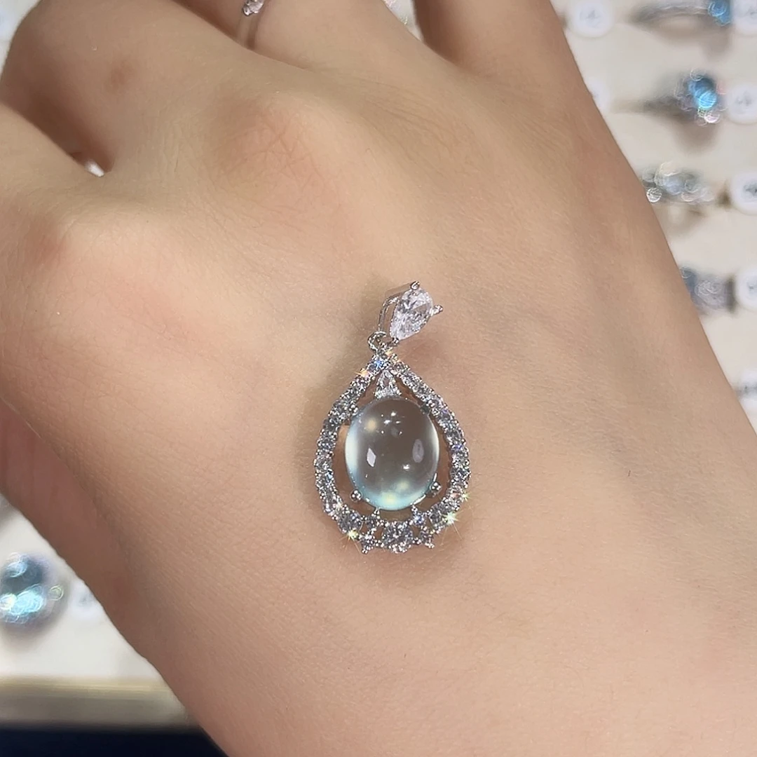 岫玉银S925镶嵌戒指但****程吊坠