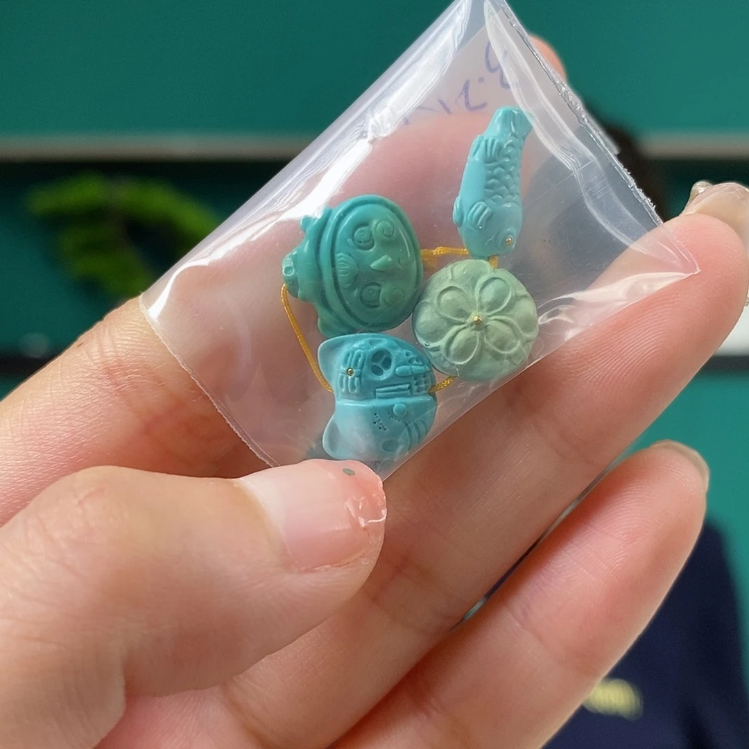 心***愿绿松石未镶嵌珠宝奇石