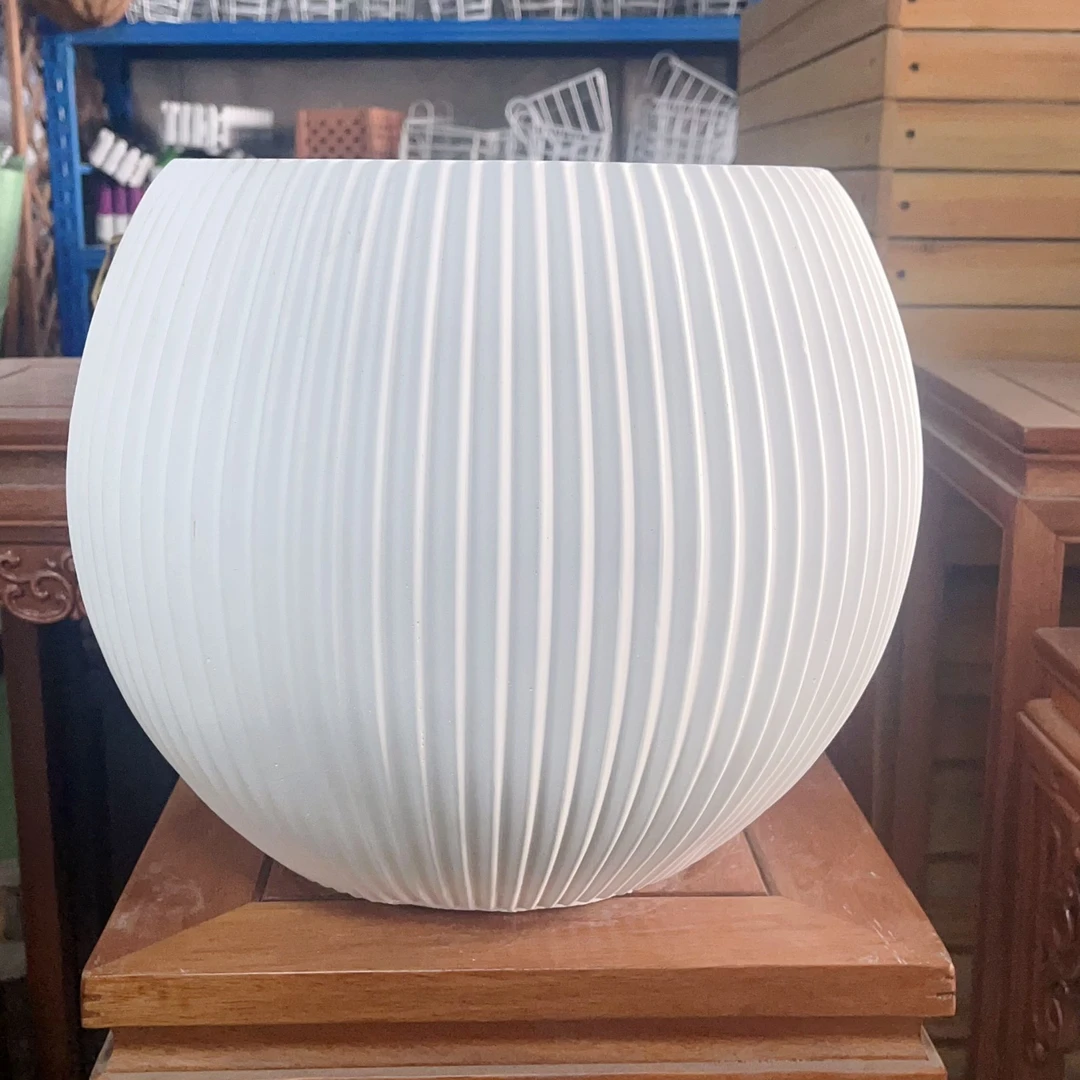 千封【手工艺品】镁泥花盆高端大气上档次低调奢华有内涵