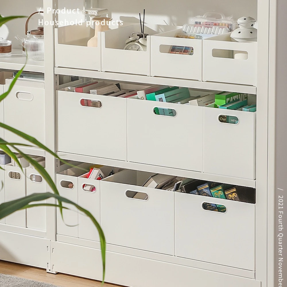 书籍收纳盒豫正书架收纳框办公文件整理盒儿童牛津树绘本收纳篮