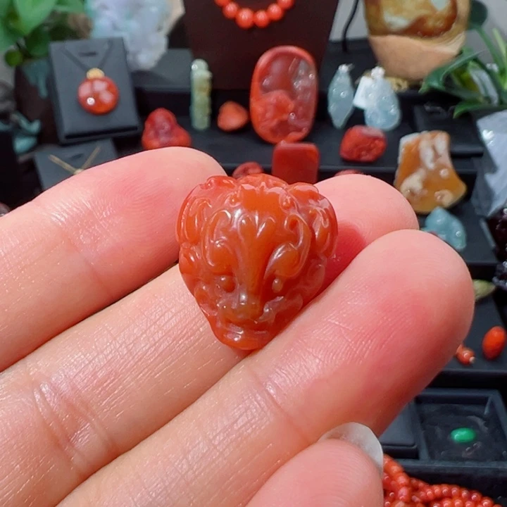 南红玛瑙未镶嵌吊坠(不含链)