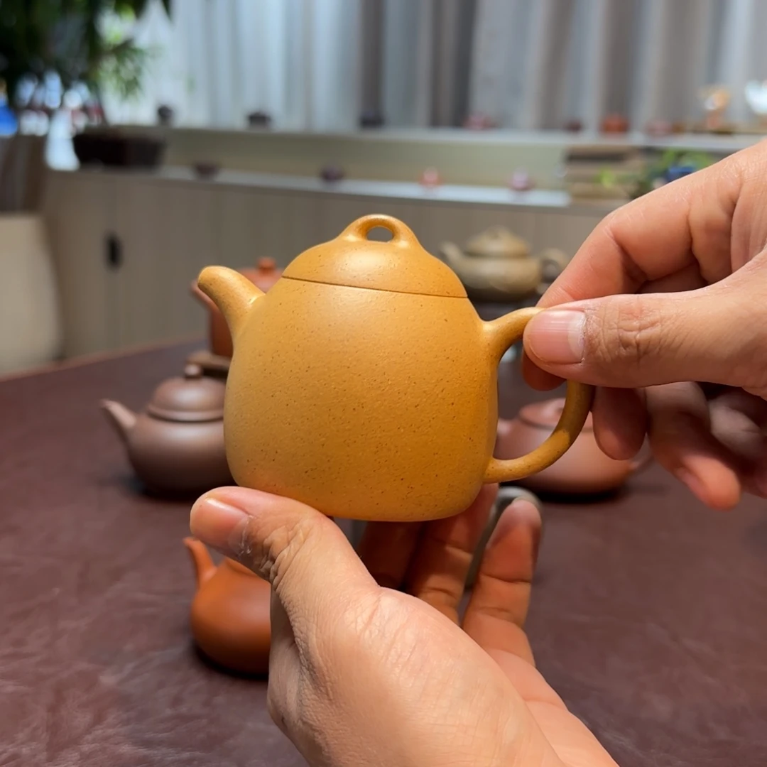 绿泥黄龙山原矿半手工秦权壶