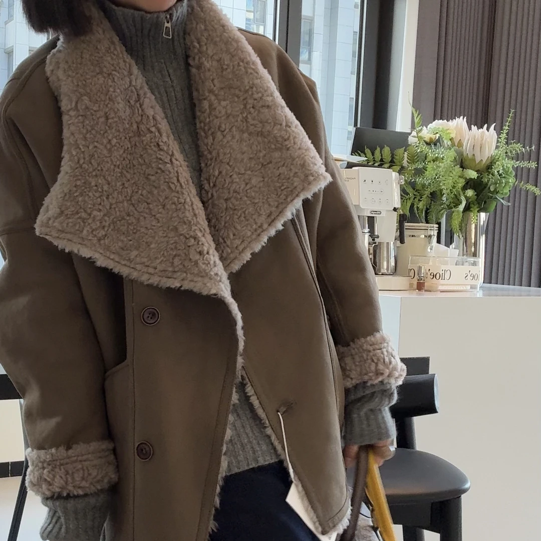 BBL设计师款斜扣颗粒外套S25032