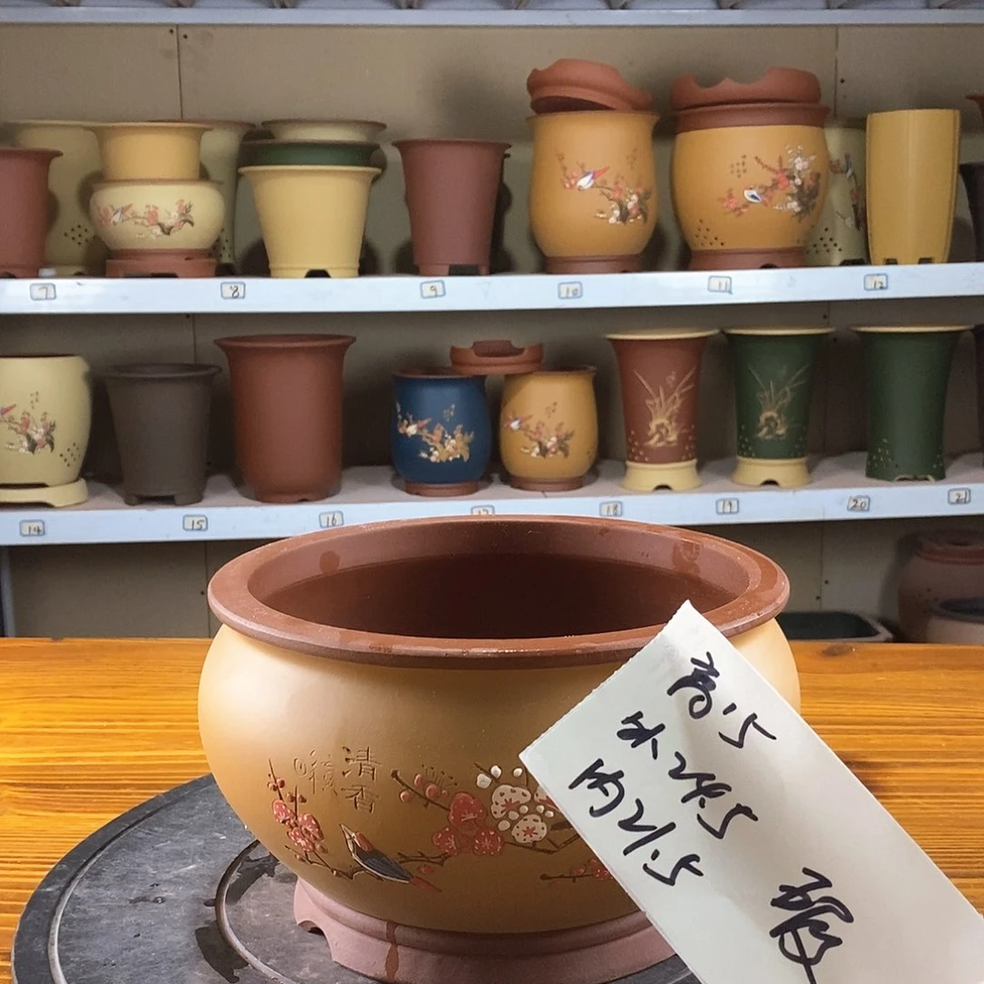 紫砂花盆紫砂兰花盆11