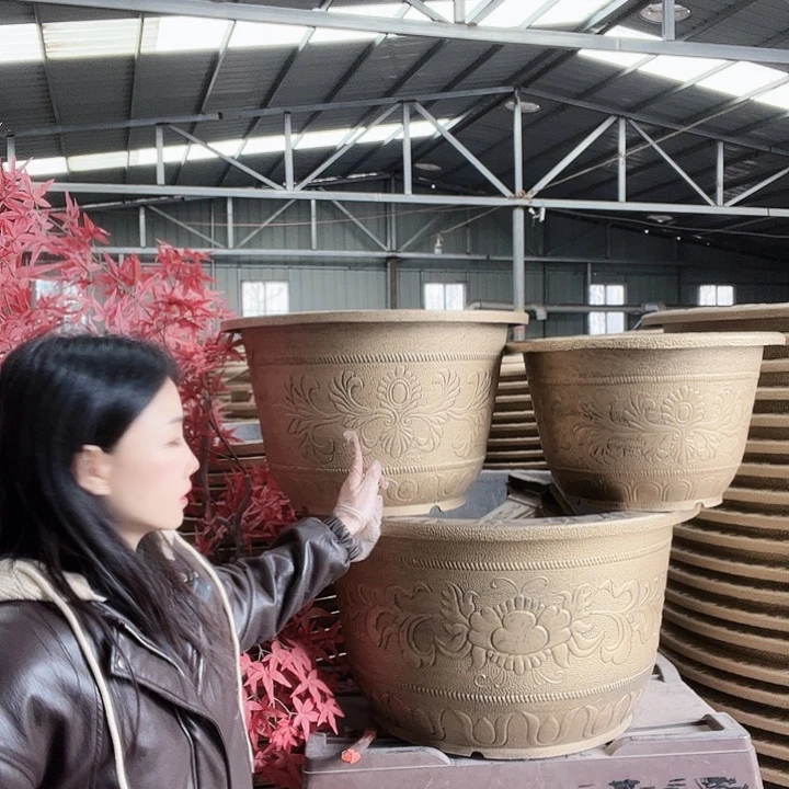 圆形60花盆2个有孔