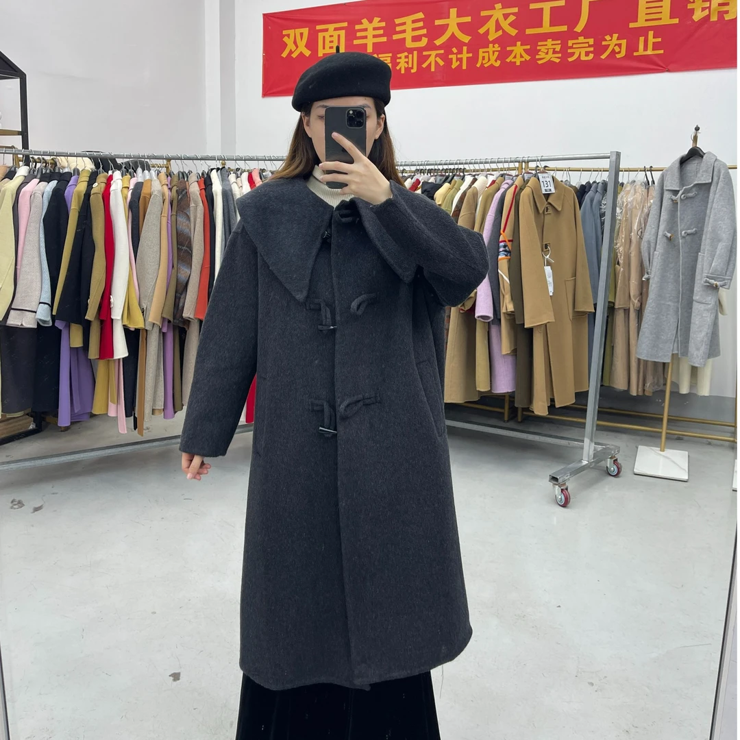 【琳大小姐专属】311秋冬新款韩版长款过膝双面呢羊毛外套