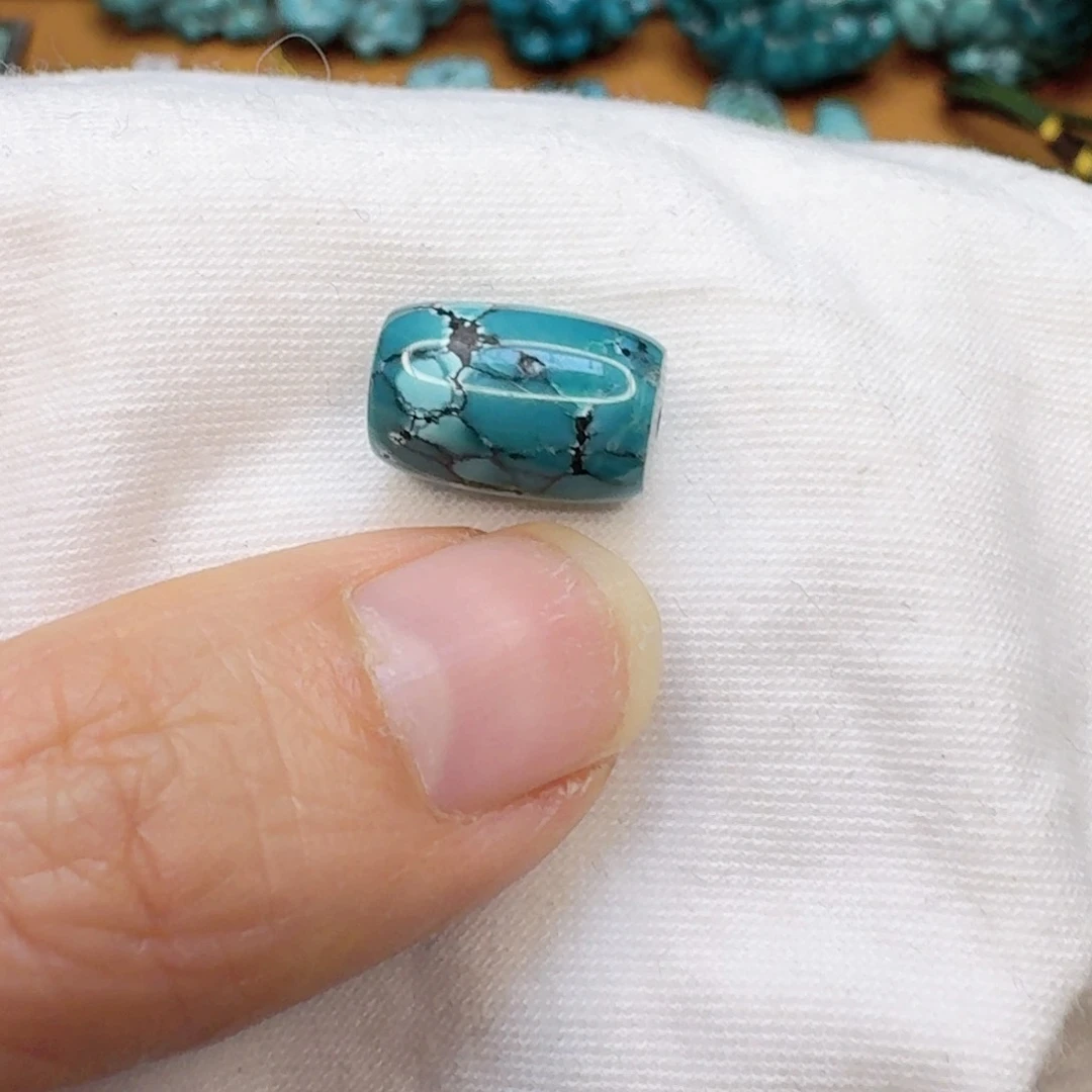 未镶嵌绿松石桶珠