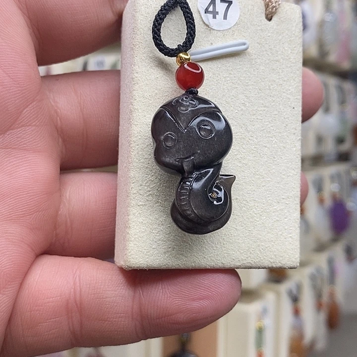 黑曜岩颈饰未镶嵌独**遥