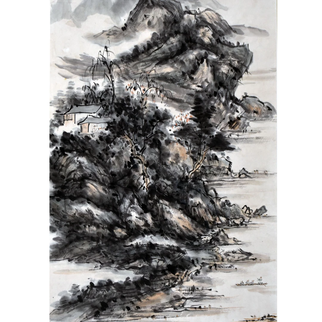 HM0080 山水 69×45cm 纸本立轴 2.8平尺