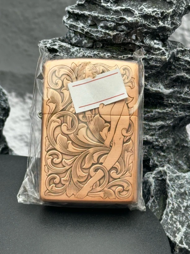 [CC]Zippo打火机纯紫铜唐草仙子