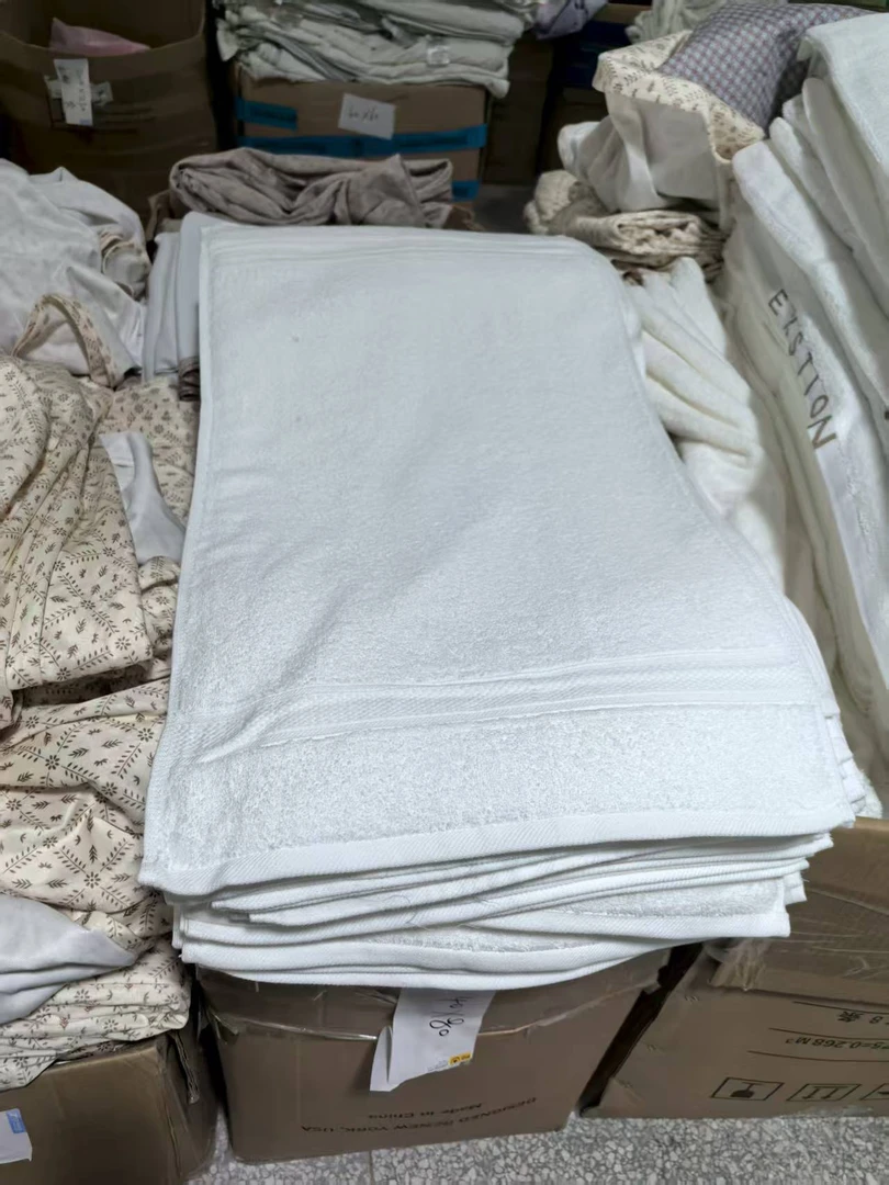 《厚广家》3楼40×80白色全棉毛圈大毛巾/枕巾 发2张