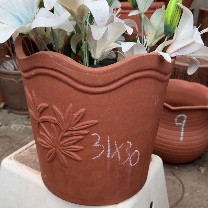 紫砂花盆口31高30宜兴紫砂粗糙正常