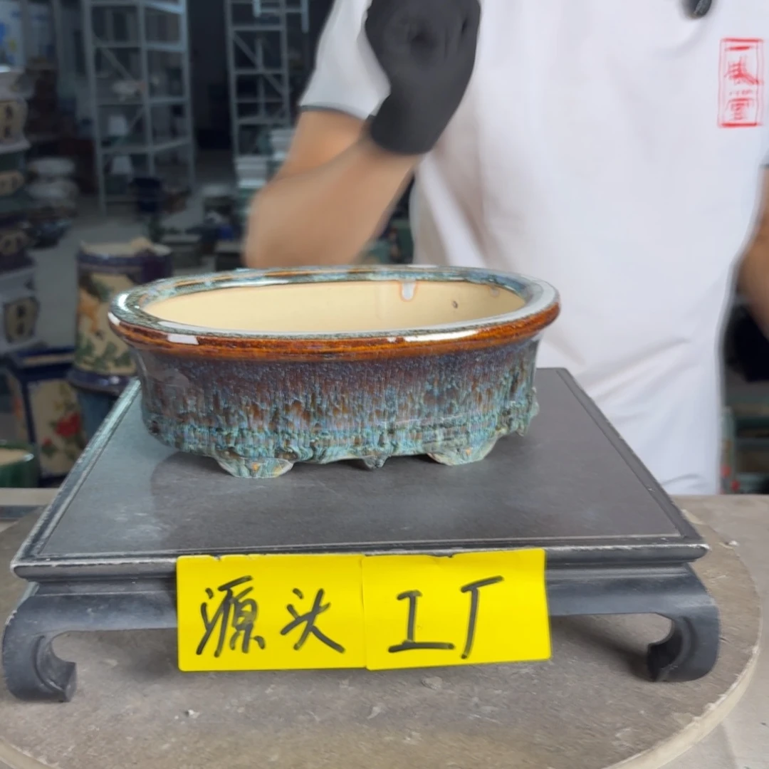 一风堂石湾花盆 内21*14*6打磨痕迹
