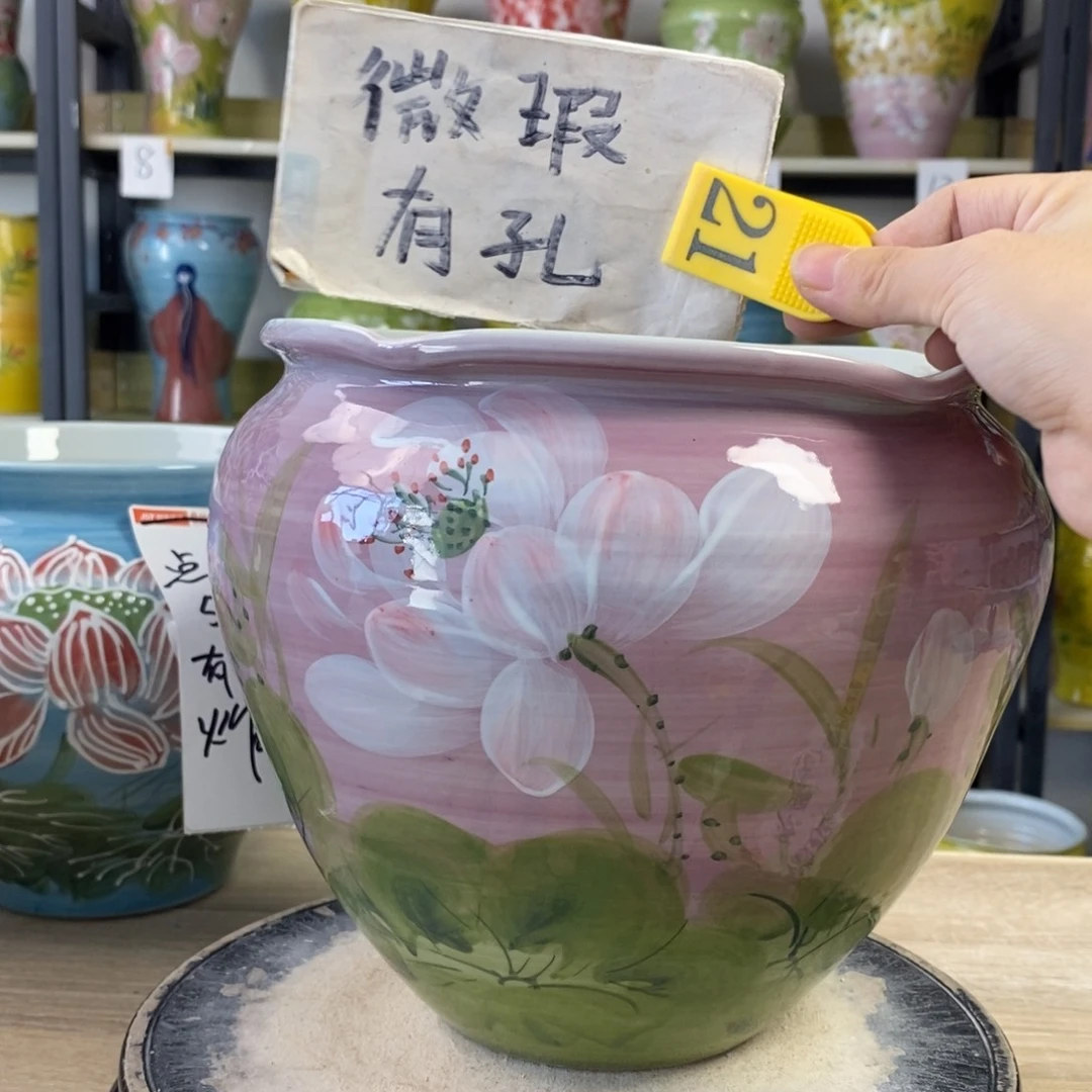 景德镇手工手绘陶瓷花盆