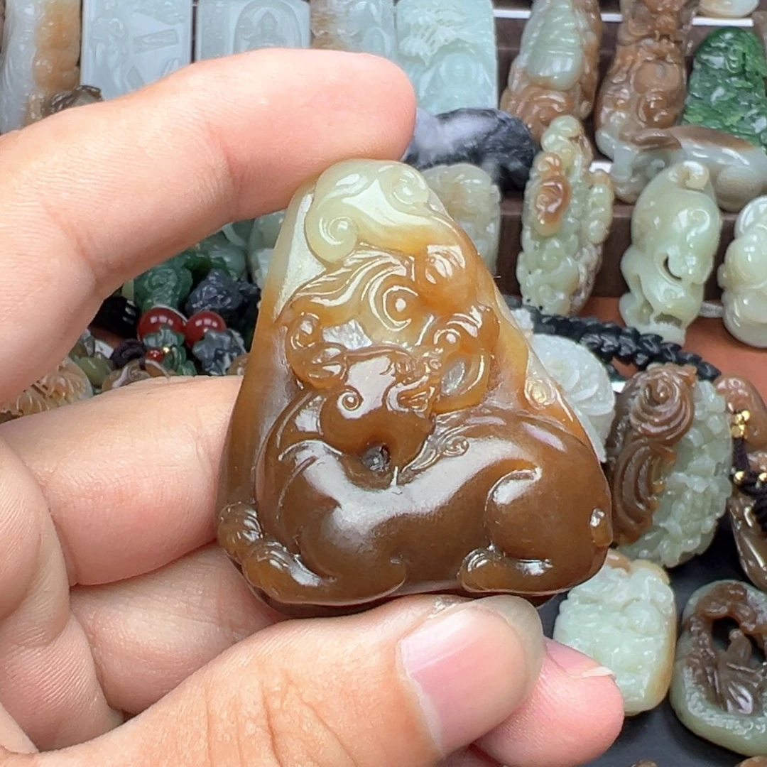 和田玉未镶嵌挂件